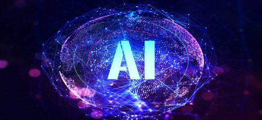 Image shows the letters AI illuminated on a dark background